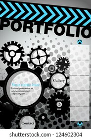 Portfolio template blue