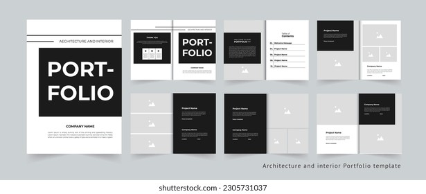 Portfolio template design Architectural portfolio or interior portfolio template design