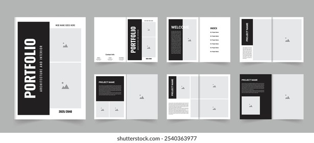 Portfolio template design Architecture portfolio brochure interior portfolio or project portfolio