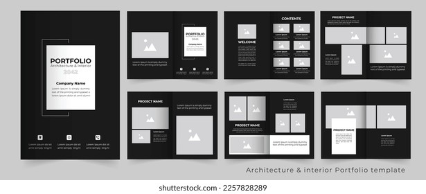 Portfolio template design or architecture and interior portfolio template