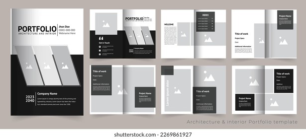 Portfoliodesign und Architektur-Portfolio oder Immobilienportfolio