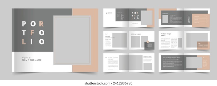 Portfolio Template, Landscape Portfolio Layout, A4 Graphic Designer Portfolio, Print Ready