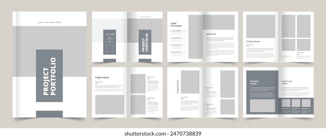 Portfolio Vorlage, Portfolio Layout, Architektur Portfolio, Vektorgrafik Vorlage