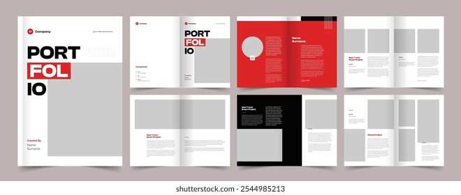 Portfolio Template, Portfolio Layout, Architecture Portfolio, Vector Template