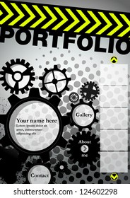 Portfolio template yellow