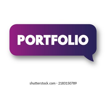 Portfolio text message bubble, concept background