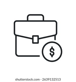 Portfolio thin line icons. Perfect pixel on transparent background