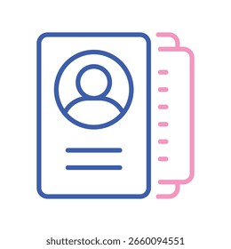 Portfolio Vetor for Business Apresentação, Pasta com ilustração de estudo de caso, trabalho do cliente e arquivo de projeto