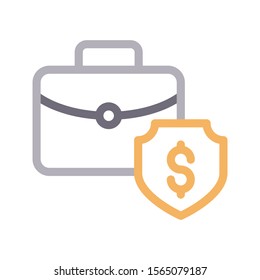 portfolio vector colour line icon 