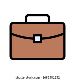 portfolio vector flat color icon 