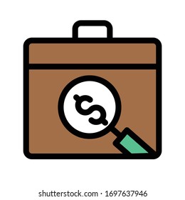 icono de color plano vectorial de portafolio 