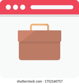 portfolio vector flat color icon 