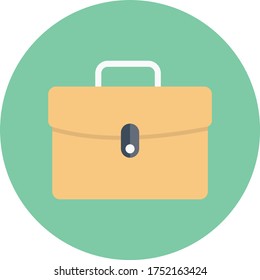 portfolio vector flat color icon 
