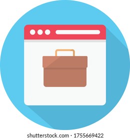 portfolio vector flat color icon 
