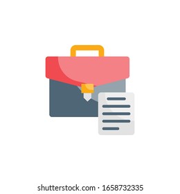 Flachbild-Illustration der Portfolio-Vektorillustration. Symbol für Banken und Finanzen