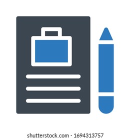 portfolio vector glyph color icon 