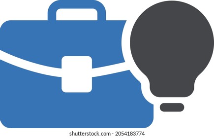 icono de color de glifo vectorial de portafolio