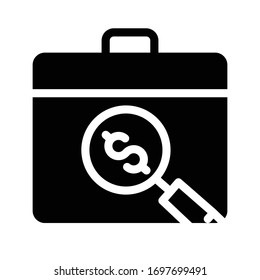 portfolio vector glyph flat icon 