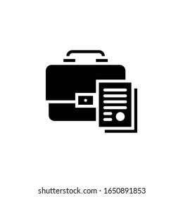 Portfolio Vector Glyph Style Illustration. EPS 10