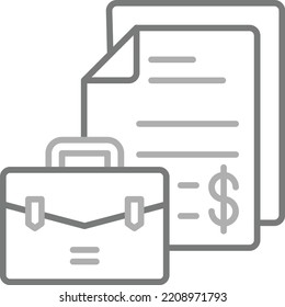Portfolio-Vektorsymbol. Kann für Druck-, Mobil- und Web-Anwendungen verwendet werden.