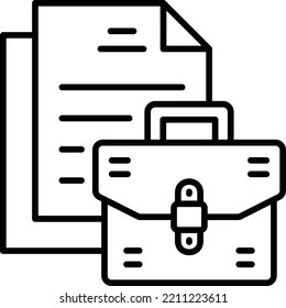 Portfolio-Vektorsymbol. Kann für Druck-, Mobil- und Web-Anwendungen verwendet werden.