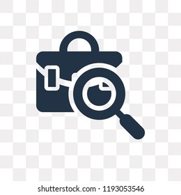 Portfolio vector icon isolated on transparent background, Portfolio transparency concept can be used web and mobile