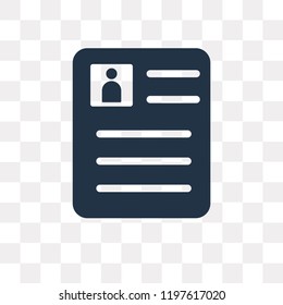 Portfolio vector icon isolated on transparent background, Portfolio transparency concept can be used web and mobile