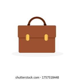 Portfolio vector icon isolated on white in flat style.