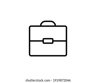 Portfolio vector icon isolated on white in flat style. Case symbol. Briefcase illustration