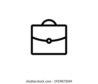 Portfolio vector icon isolated on white in flat style. Case symbol. Briefcase illustration