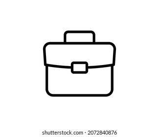 Portfolio vector icon isolated on white in flat style. Case symbol. Briefcase illustration.