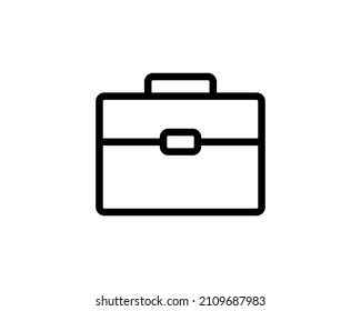 Portfolio vector icon isolated on white in flat style. Case symbol. Briefcase illustration.