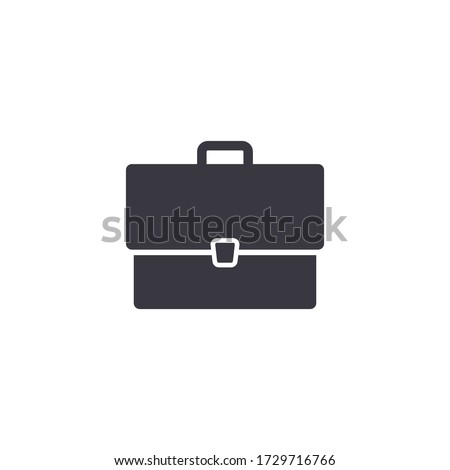 Portfolio vector icon isolated on white in flat style. Case symbol. Briefcase illustration.