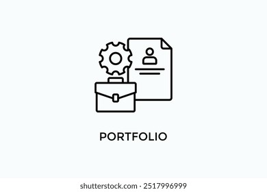 Portfolio Vector Icon Or Logo Illustration