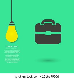 Portfolio vector icon , lorem ipsum Flat design