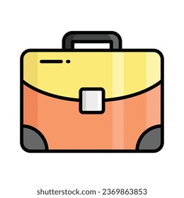 Portfolio vector icon trendy style, portable case