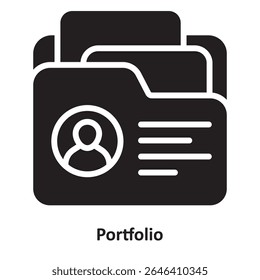 Portfolio Vector Icon which can easily modify or edit
