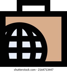 portfolio Vector illustration on a transparent background.Premium quality symmbols.Stroke vector icons for concept and graphic design.