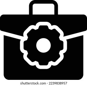 ilustración de portafolios vectoriales en un fondo transparente. Símbolos de calidad superior. Iconos vectoriales de glifos para diseño de conceptos y gráficos. 
