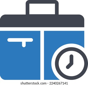 ilustración de portafolios vectoriales en un fondo transparente. Símbolos de calidad superior. Iconos vectoriales de glifos para diseño de conceptos y gráficos.