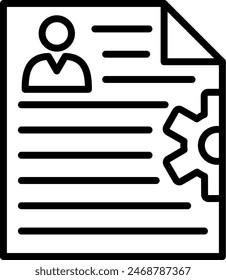 Portfolio Vector Line Icon Design
