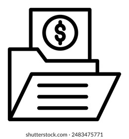 Portfolio Vector Line Icon Design