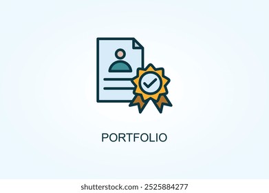 Ilustração De Símbolo De Símbolo De Vetor Ou Logotipo De Portfólio