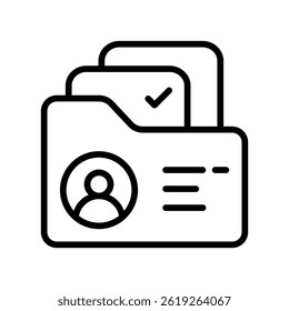 Portfolio Vector outline icon. Eps10 file 