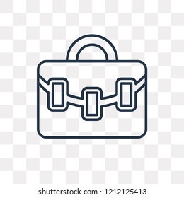 Portfolio vector outline icon isolated on transparent background, high quality linear Portfolio transparency concept can be used web and mobile
