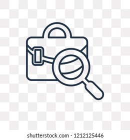 Portfolio vector outline icon isolated on transparent background, high quality linear Portfolio transparency concept can be used web and mobile