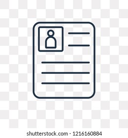 Portfolio vector outline icon isolated on transparent background, high quality linear Portfolio transparency concept can be used web and mobile