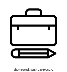 portfolio vector thin line icon 
