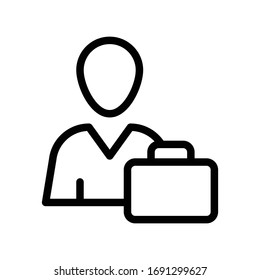 portfolio vector thin line icon 