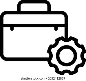 portfolio vector thin line icon